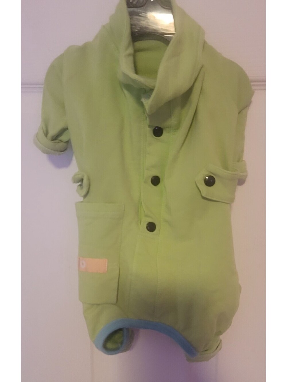 PISTACHIO GREEN PET ONE PIECE ROMPER JUMPSUIT PAJAMA SIZE S/M